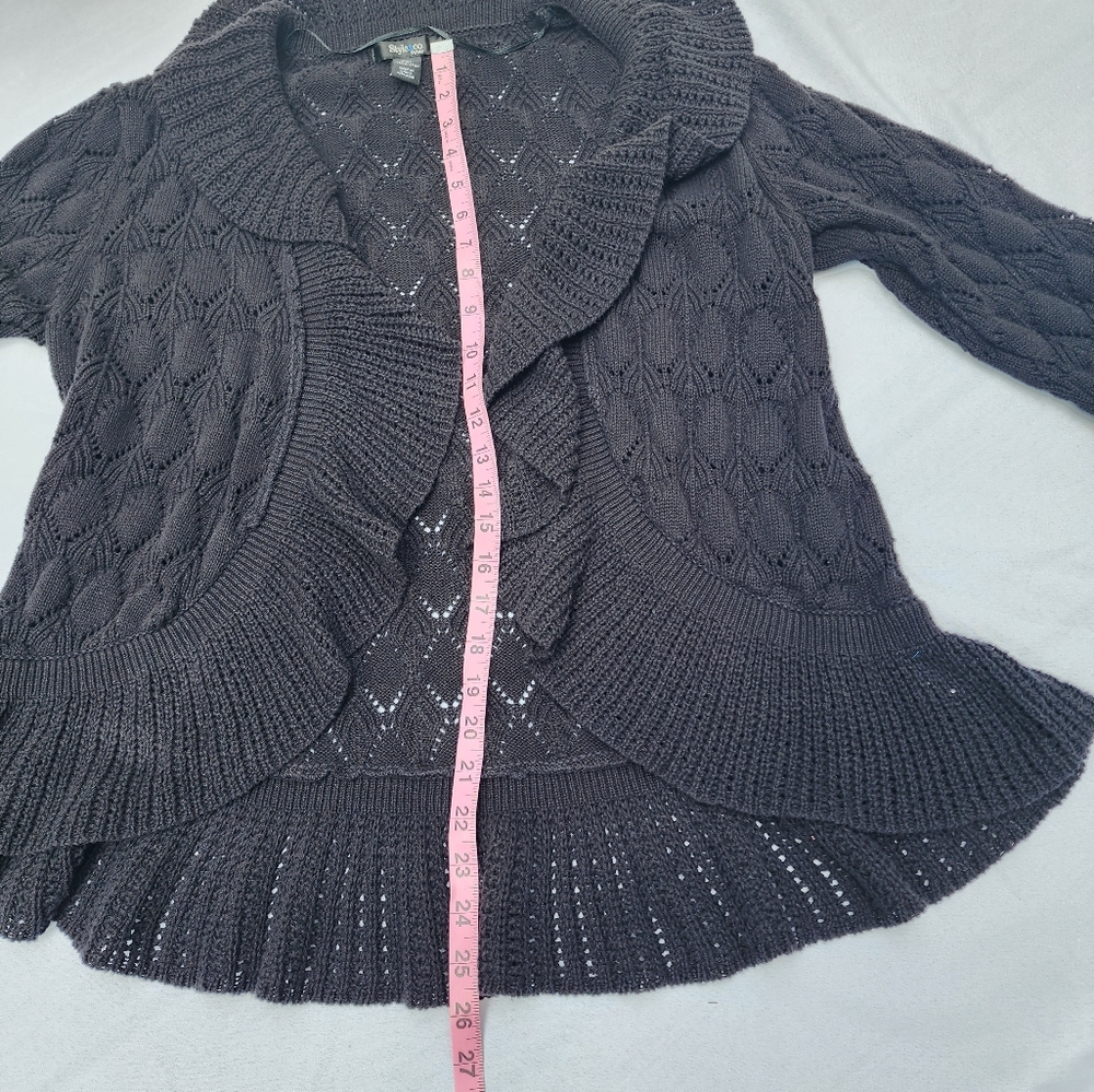 PXL RUFFLE black sweater - Picture 7 of 12